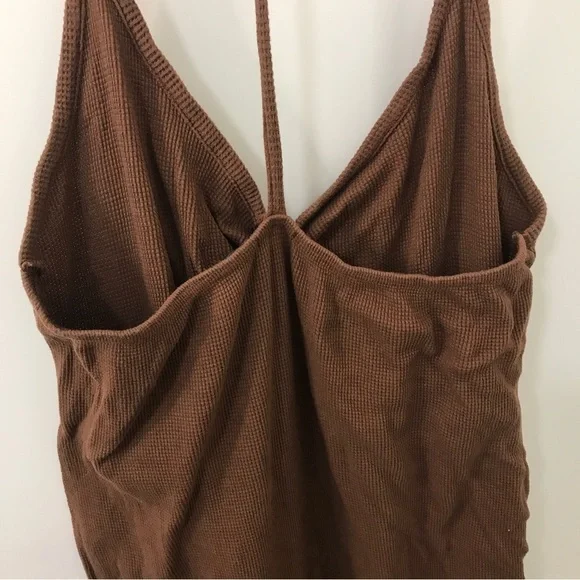 3/$15 Prettylittlething brown thermal spaghetti strap maxi dress  20 - Picture 8 of 11